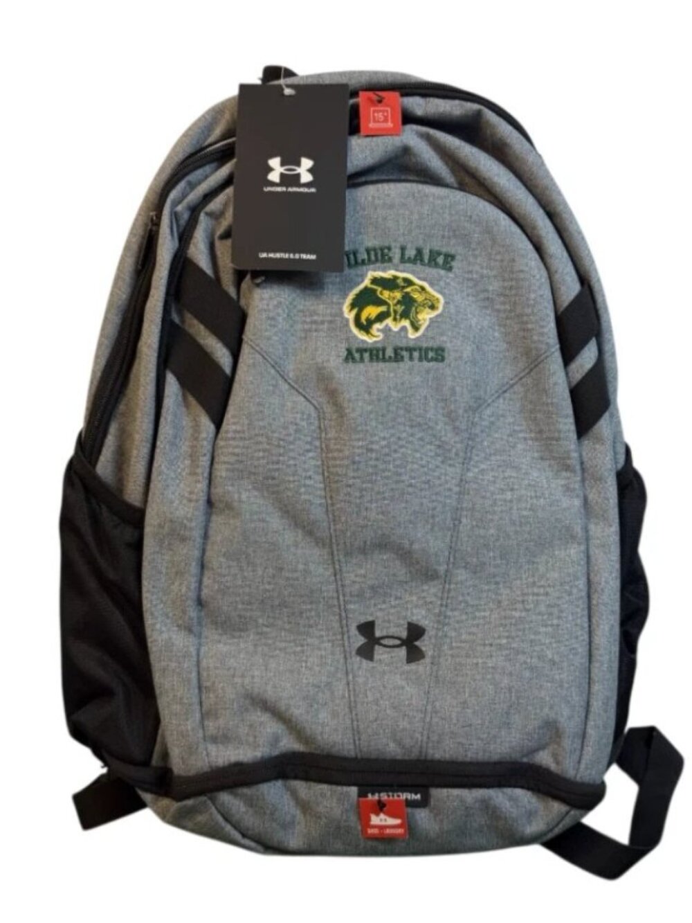 NWT Under Armour UA Hustle 5.0 Team School Travel Backpack Gray - Wilde Lake